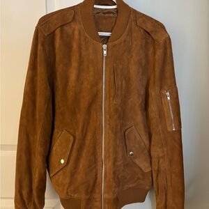 Suede Bomber Jacket